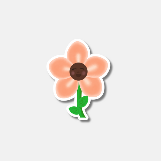 Peach Grow Girl Sticker