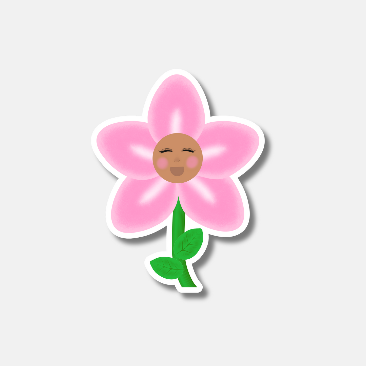 Pink Grow Girl Sticker