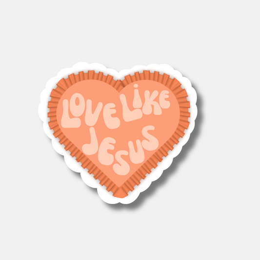 Love like Jesus heart Sticker