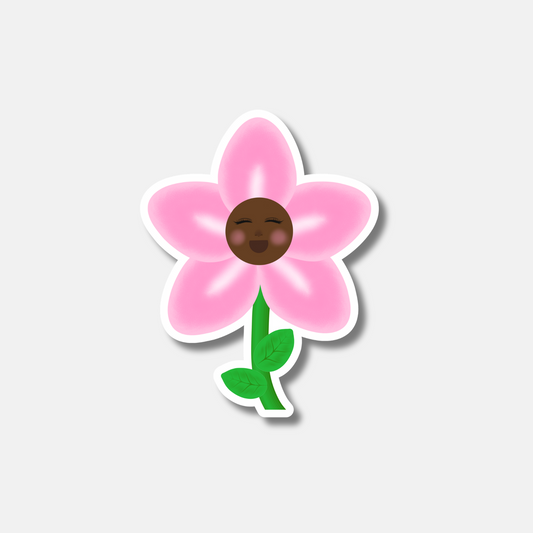 Pink Grow Girl Sticker