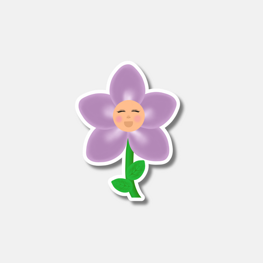 Purple Grow Girl Sticker