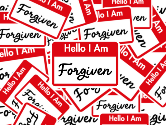 Hello I am Forgiven Sticker