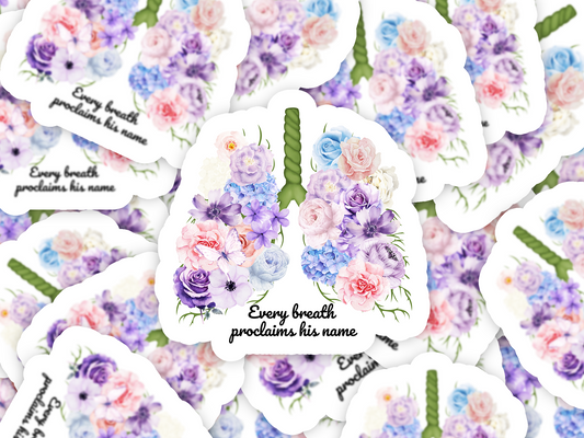 Purple Every Breath Sticker