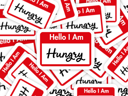 Hello I am hungry Sticker