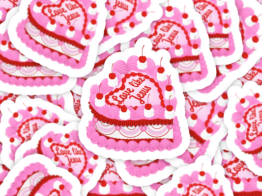 Love Like Jesus Cake Sticker
