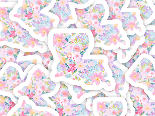 Floral State Sticker