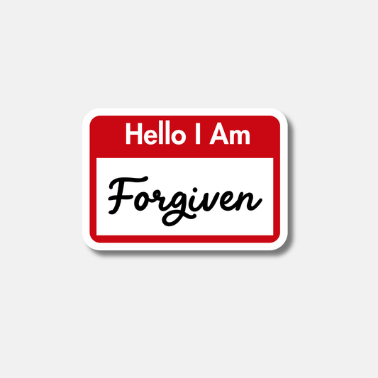 Hello I am Forgiven Sticker