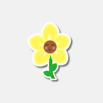 Yellow Grow Girl Sticker