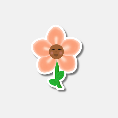 Peach Grow Girl Sticker