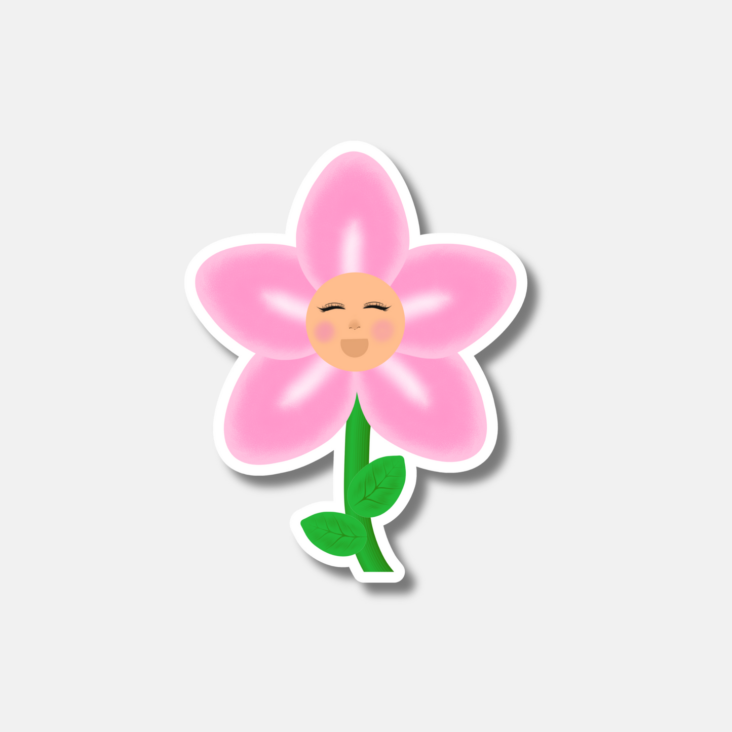 Pink Grow Girl Sticker