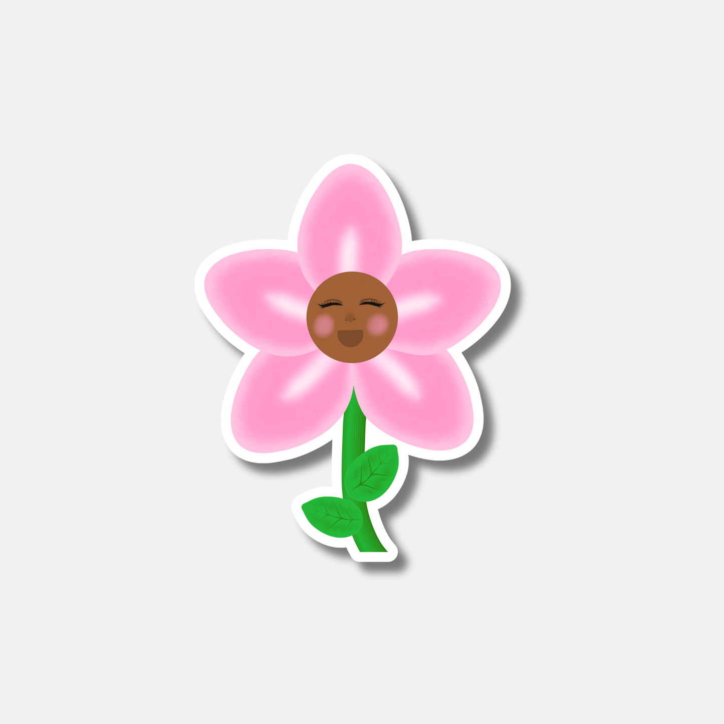 Pink Grow Girl Sticker