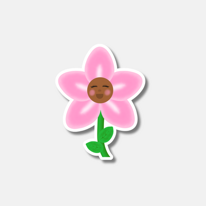 Pink Grow Girl Sticker