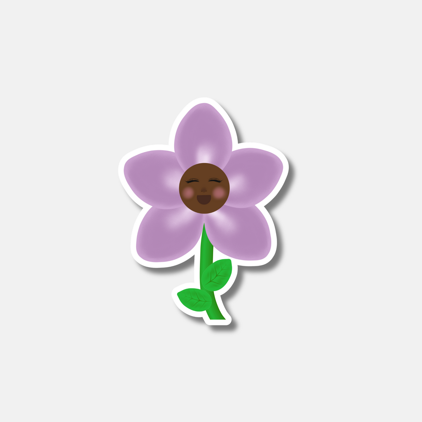 Purple Grow Girl Sticker
