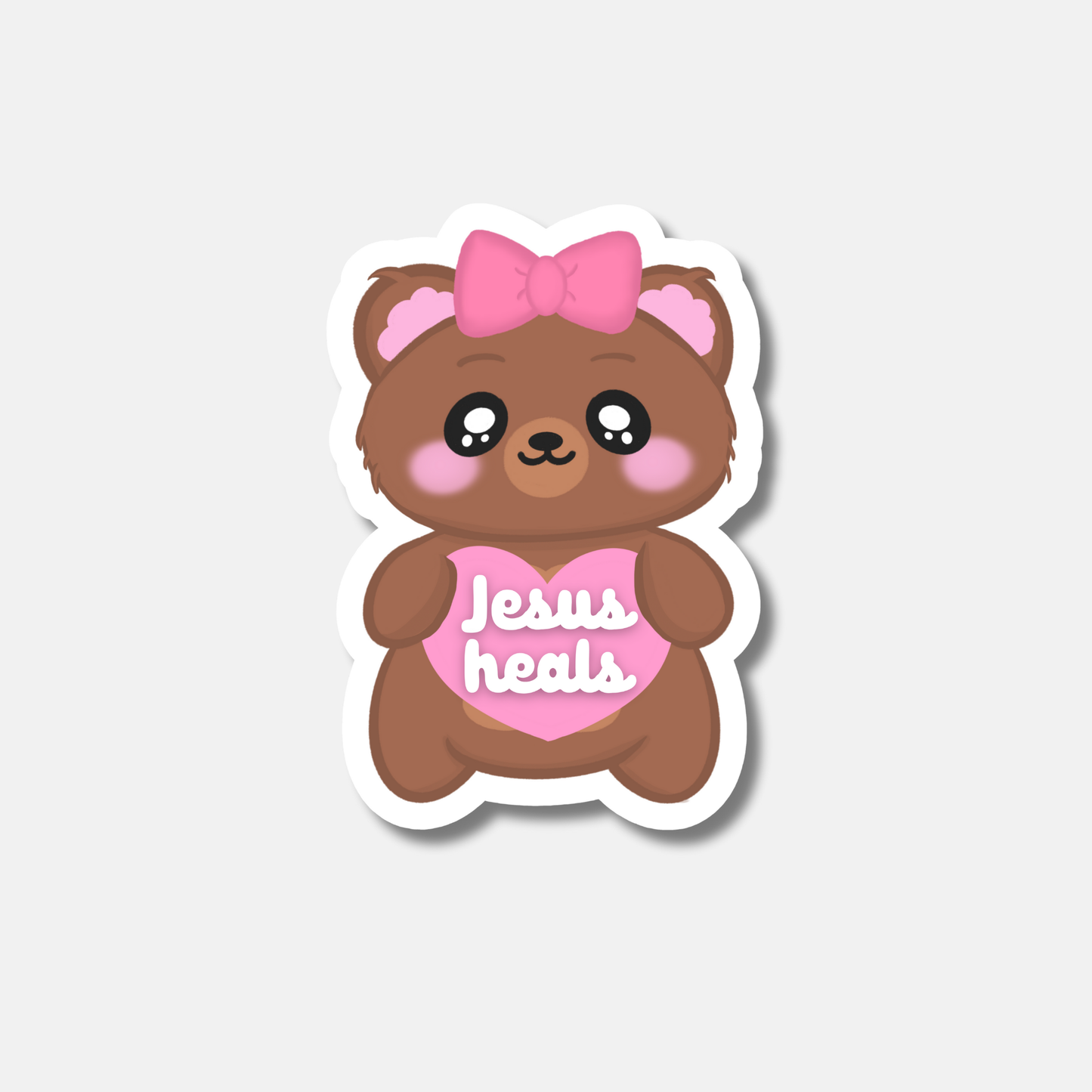 Jesus Heals Bear Sticker
