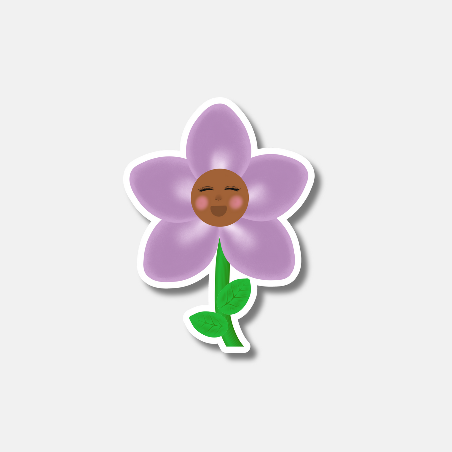 Purple Grow Girl Sticker