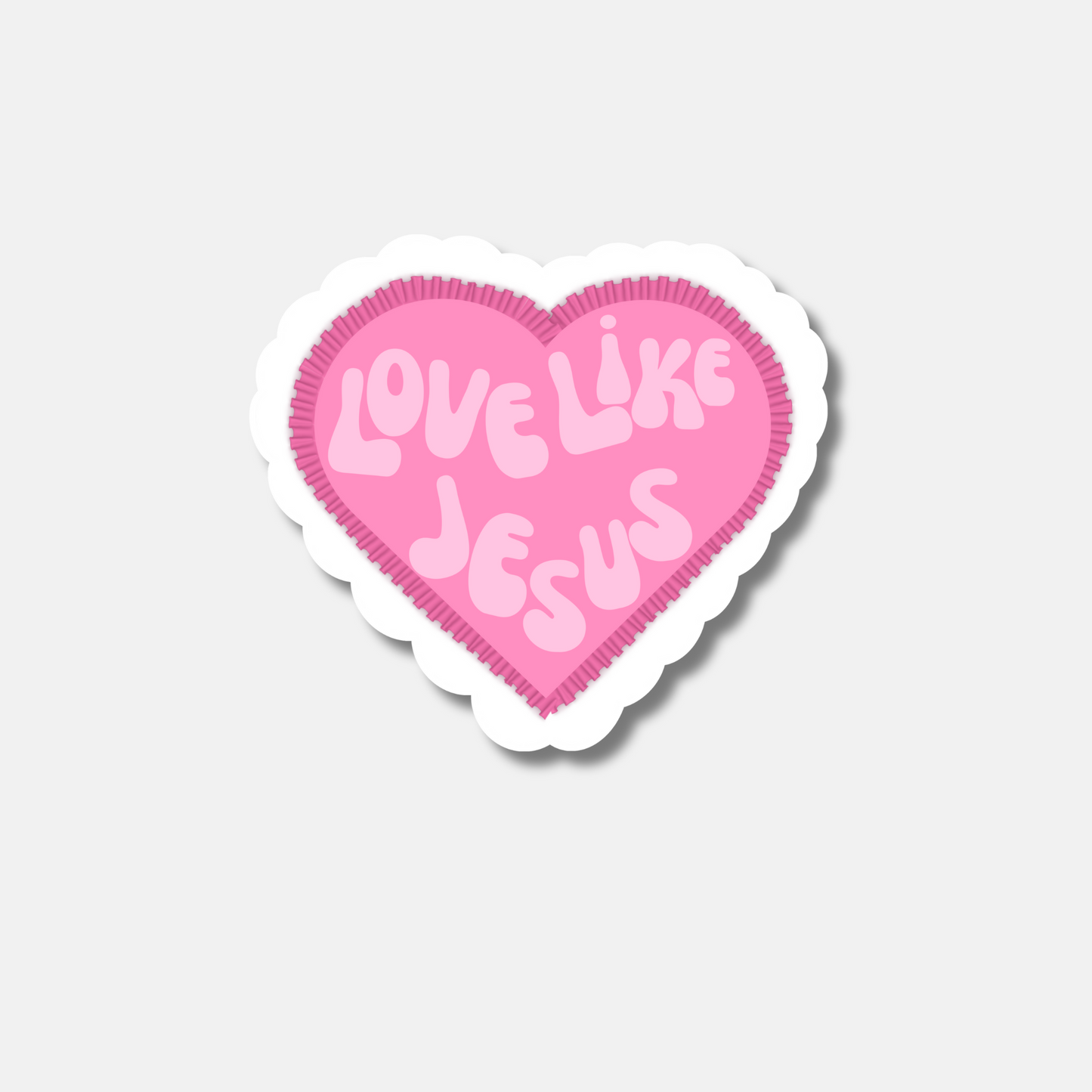 Love like Jesus heart Sticker