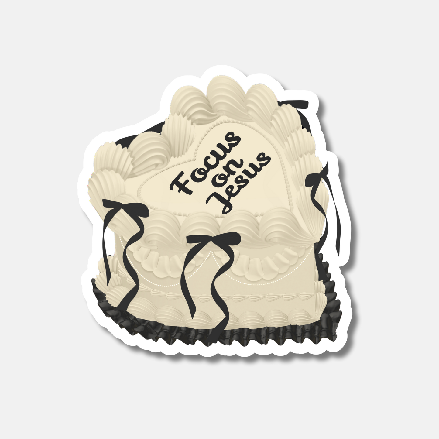 Focus on Jesus Cake Sticker