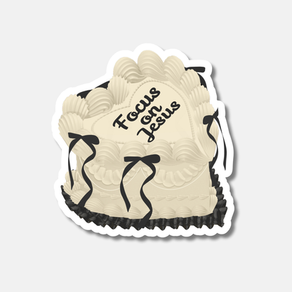 Focus on Jesus Cake Sticker