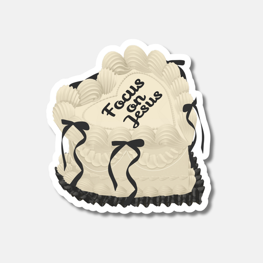 Focus on Jesus Cake Sticker