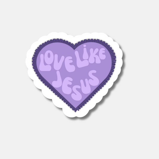 Love like Jesus heart Sticker