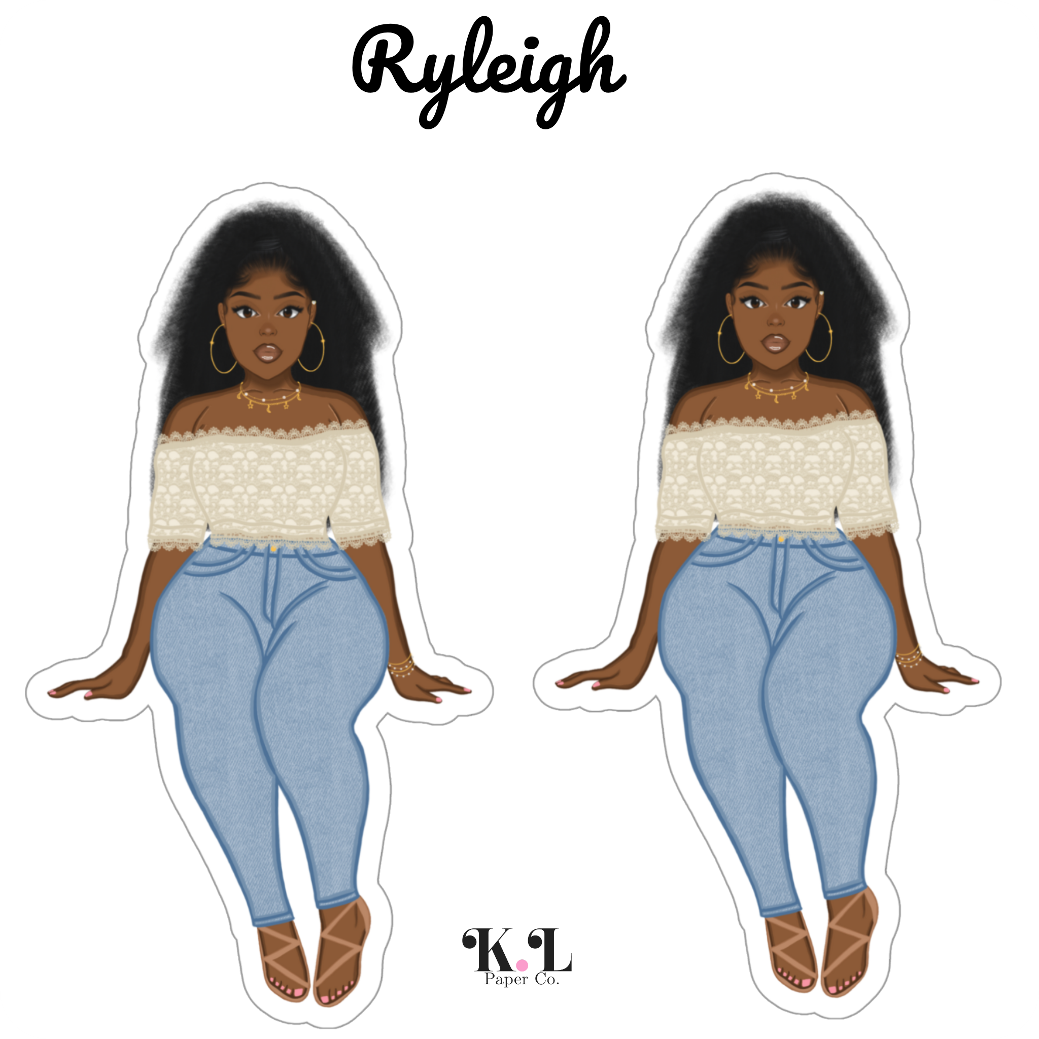 Ryleigh Script Ryleigh Sticker Sheet – K.L Paper Co