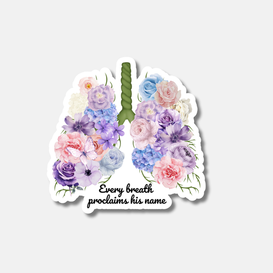 Purple Every Breath Sticker