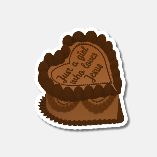 Just a Girl Cake Sticker