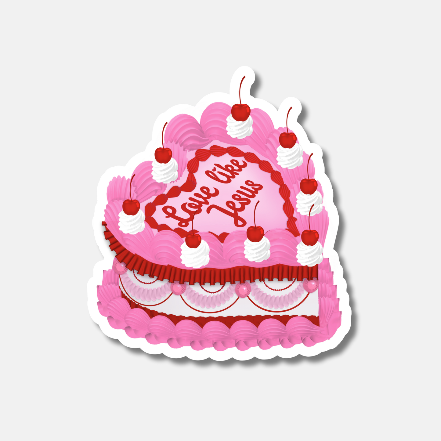 Love Like Jesus Cake Sticker