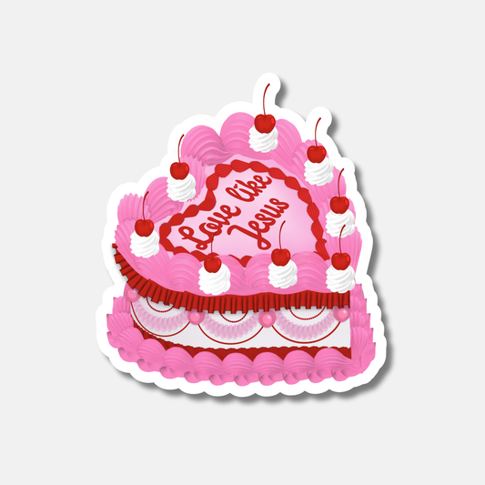 Love Like Jesus Cake Sticker