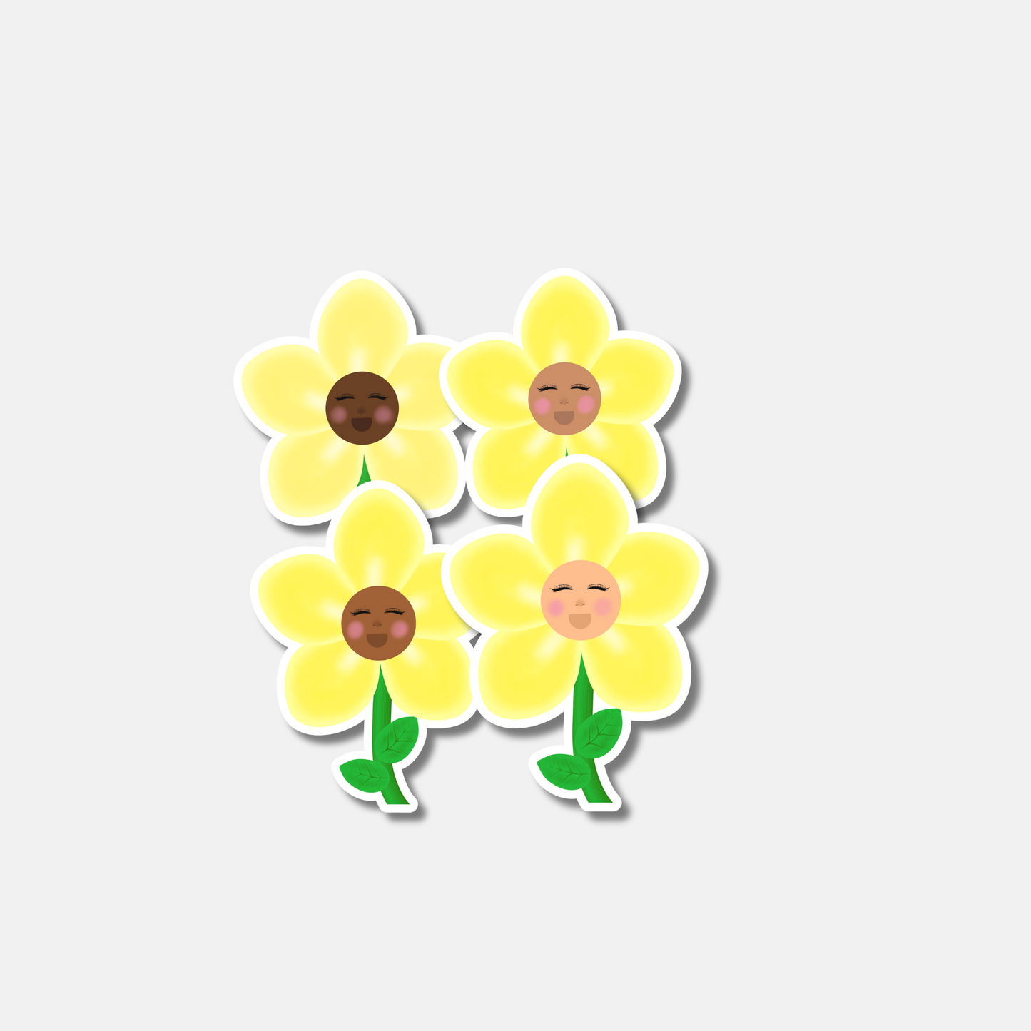 Yellow Grow Girl Sticker